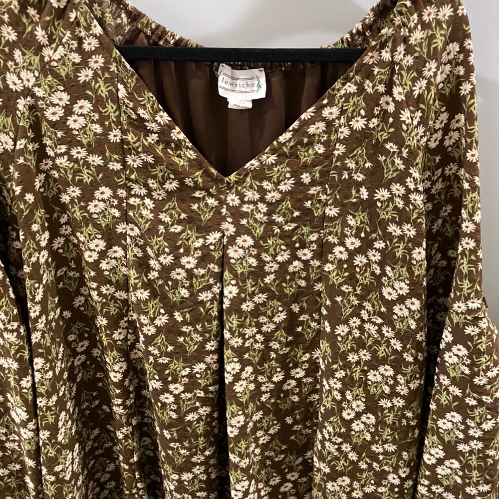 Love Riche Brown Floral Dress